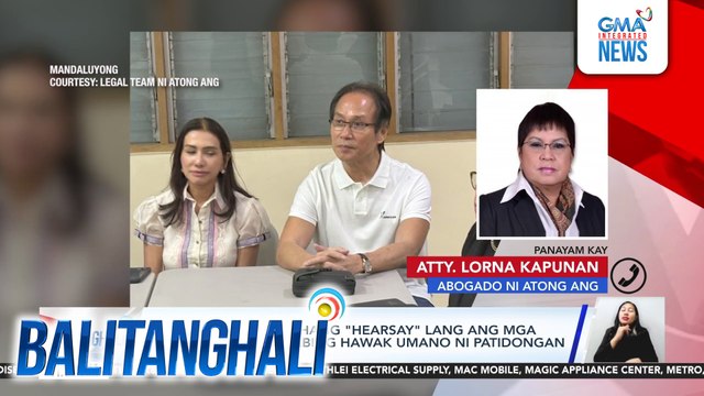 Panayam kay Atty. Lorna Kapunan, Abogado ni Atong Ang | Balitanghali