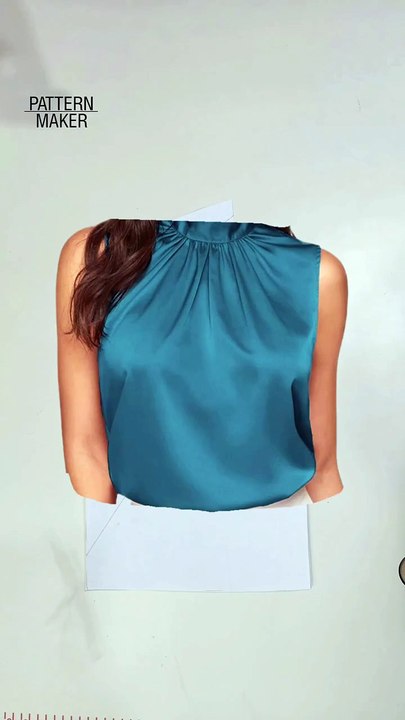 good sewing tip to cut a draped neckline on a blouse