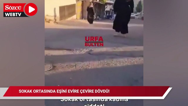 Sokak ortasında eşini evire çevire dövdü! Müdahale edene de tepki gösterdi