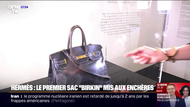 Hermès: le premier sac Birkin , ayant appartenu à la chanteuse et actrice décédée en 2023, mis aux enchères
