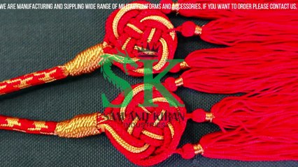 Liturgical Cord Gold and Red, Ceremonial Uniform Cincture Cord, Rope Pectoral Cross Cord