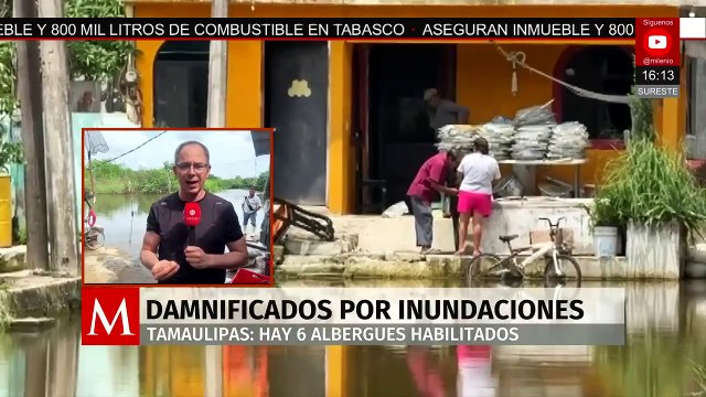 Por las afectaciones provocadas por las lluvias, seis albergues han sido habilitados en Tamaulipas