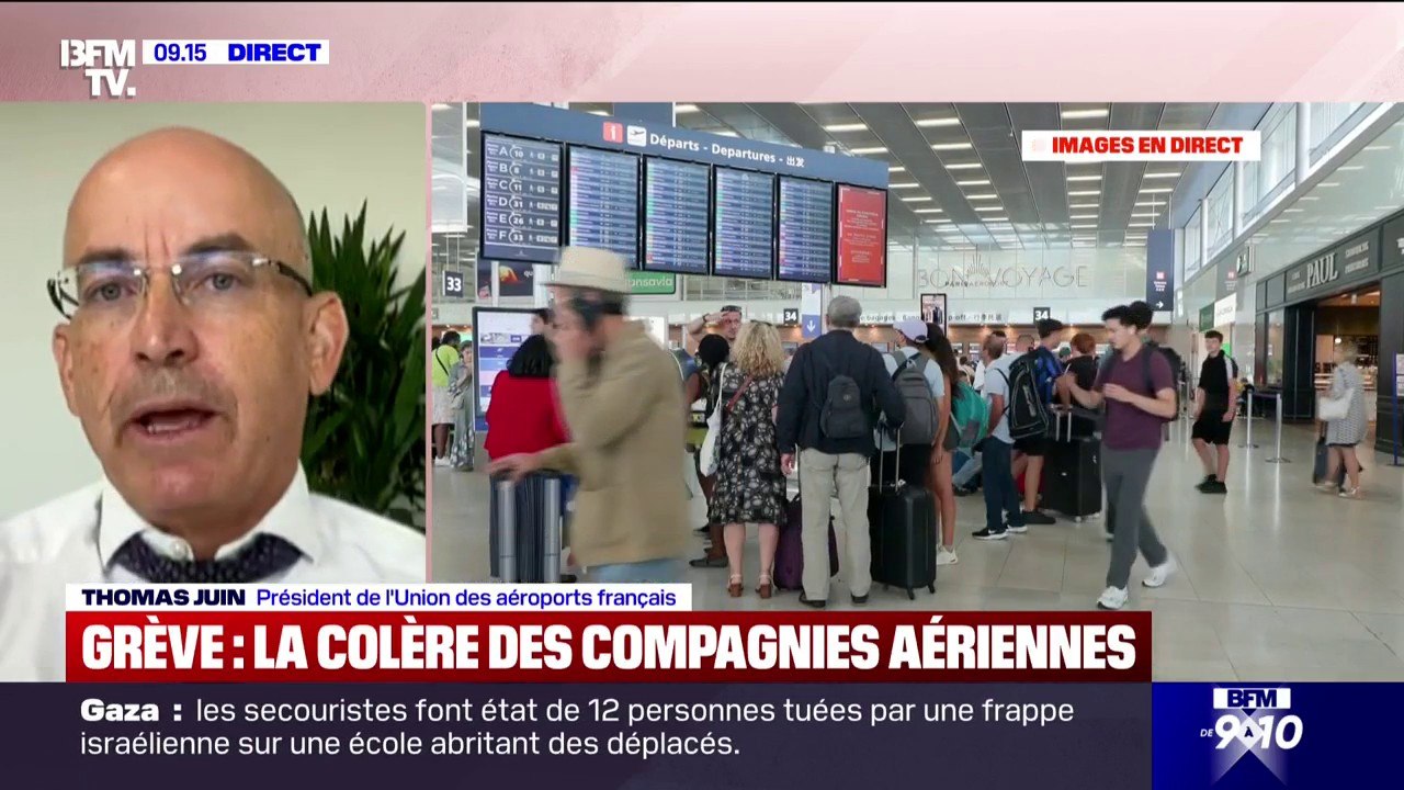 Grève des contrôleurs aériens: "C'est une situation détestable", affirme Thomas Juin (président de l'Union des aéroports français)