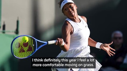 Osaka feeling more comfortable on grass