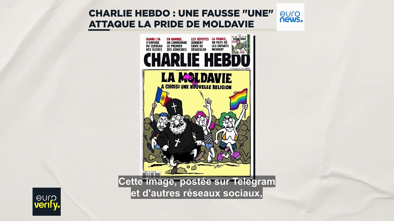 Non, Charlie Hebdo n'a pas publié une Une critiquant la marche des fiertés en Moldavie