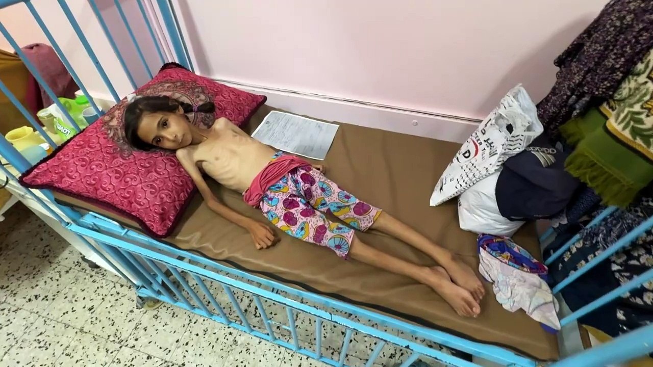 ITV News meets Amal, a severely malnourished girl in Gaza