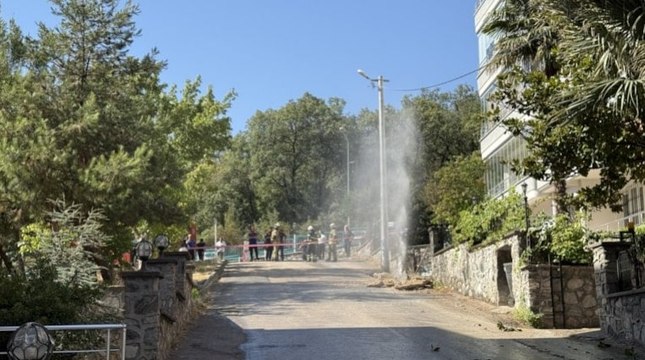 Kazı sırasında doğal gaz hattı borusunda patlama oldu