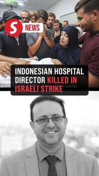 Gazans mourn Indonesian Hospital director killed in Israeli strike