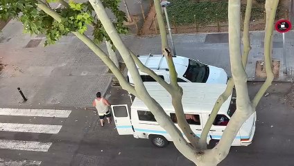 Venta ambulante de melones y sandías en Sant Roc