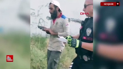 Nevşehir'de polise yakalanınca namaza duran motosiklet sürücüsüne 23 bin TL ceza