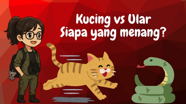 Kucing vs Ular, Siapa yang Menang?-Serius Ini Hewan?