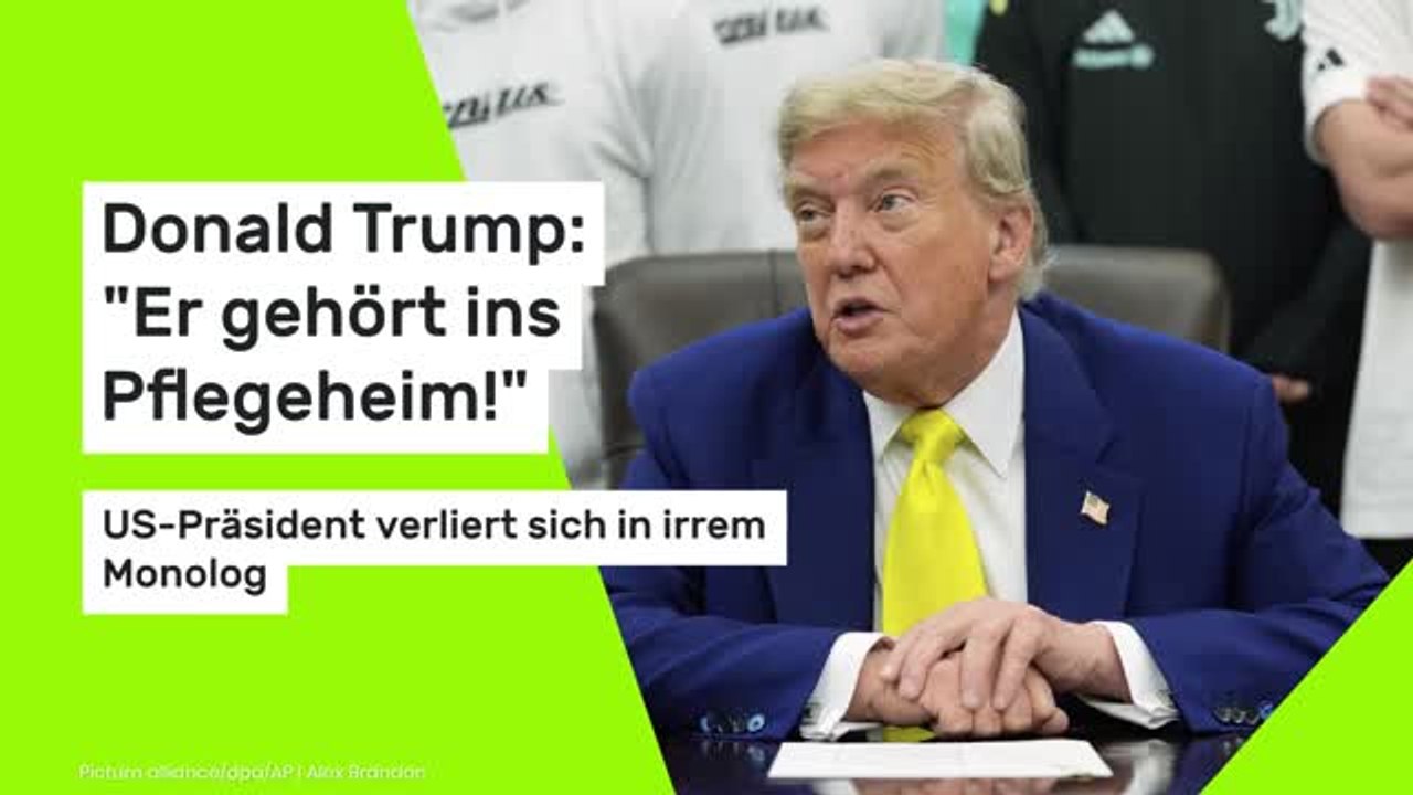 Donald Trump: 'Er gehört ins Pflegeheim!' US-Präsident verliert sich in irrem Monolog