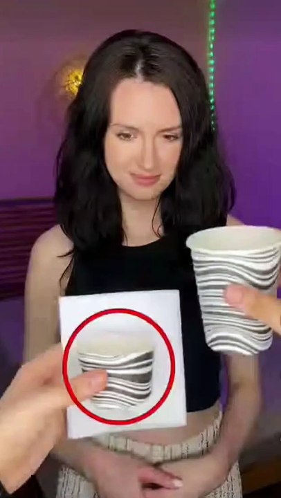 Dry tissue in glass of water