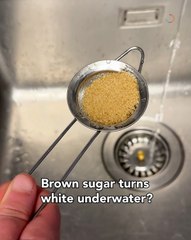 What happens when brown sugar is mixed with water