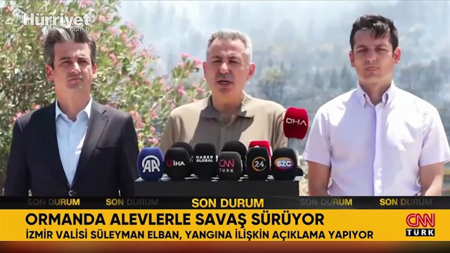 İzmir Valisi Elban, Çeşme ve Ödemiş’teki orman yangınında son durumu açıkladı
