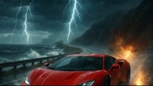 سباق مع الرعد! ⚡🚙🔥 طريق محفوف بالخطر!