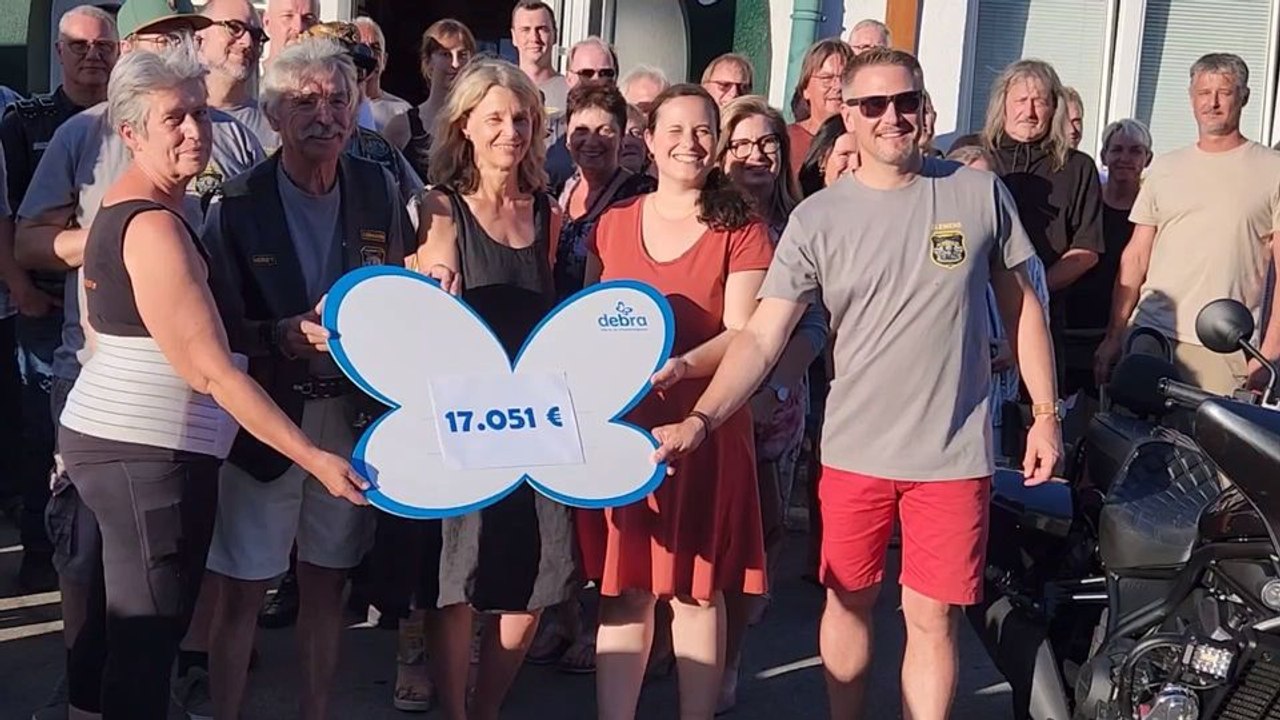 Rekorderfolg beim Bikerfest 2025  17.050 Euro für die Schmetterlingskinder gesammelt