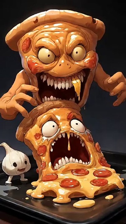 When Pizza Turns Evil! 🍕😱 | Cheesy Horror Cartoon"