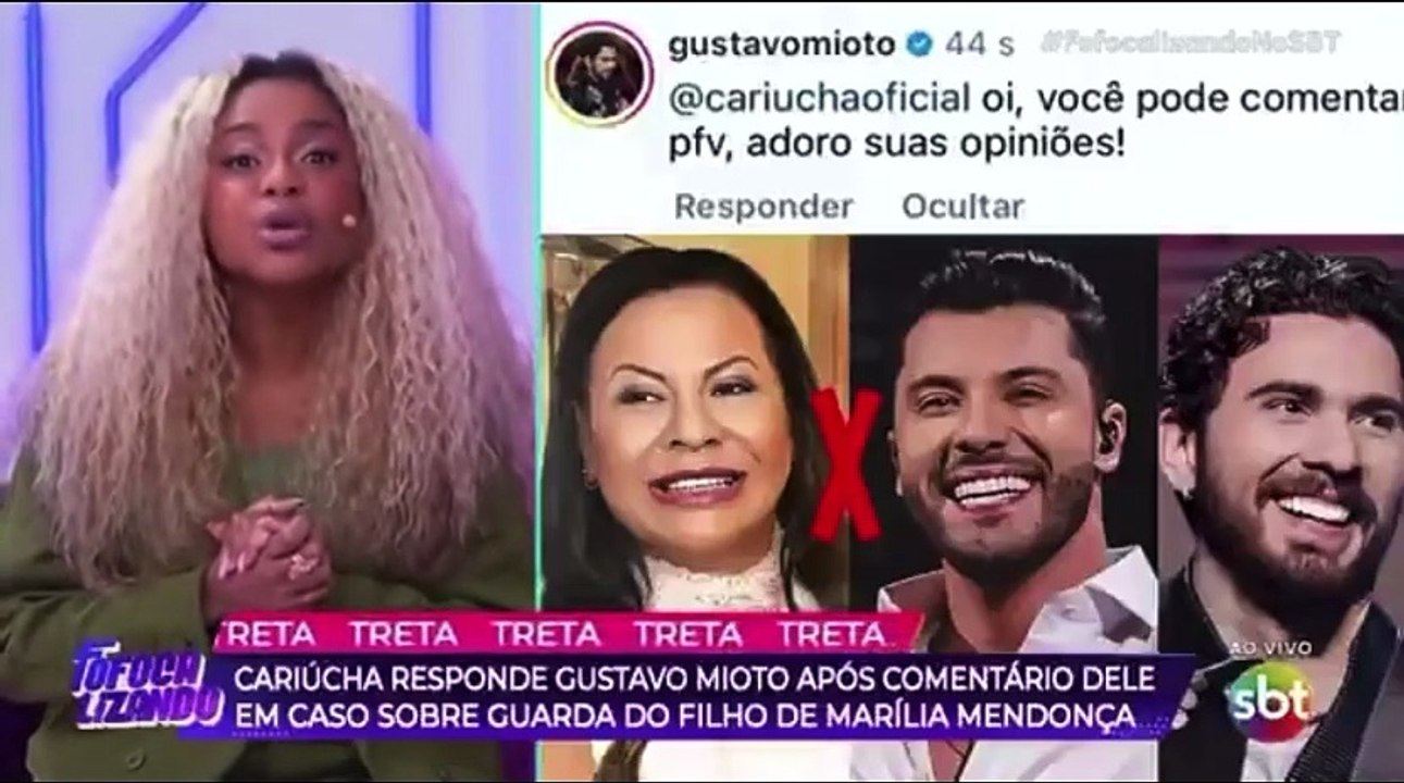 Cariúcha rebate ironia de Gustavo Mioto