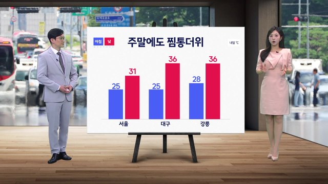 [날씨] 주말에도 찜통더위...내일 아침까지 곳곳 산발적 장맛비 / YTN