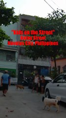 Kids on the Street in Navotas City in the Philippines