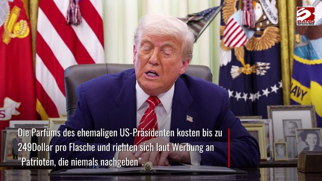 Donald Trump bringt Parfümkollektion für 'Patrioten, die niemals nachgeben' auf den Markt