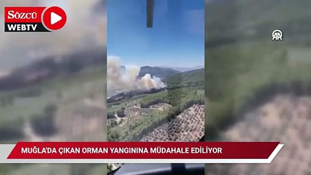 Muğla'da çıkan orman yangınına müdahale ediliyor