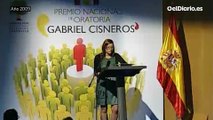Ester Muñoz, galardonada por Santiago Abascal con el I Premio Nacional de Oratoria Gabriel Cisneros en 2009