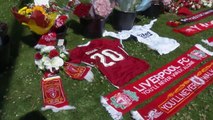 Flowers laid at Anfield as fans mourn Jota's death
