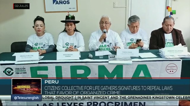 Peru, citizens' collective for life gathers signatures to repeal laws that favor of organized crime