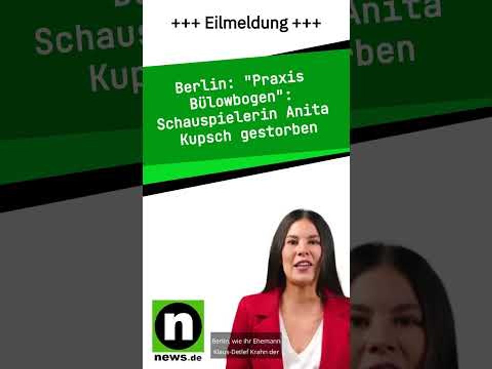 «Praxis Bülowbogen»: Schauspielerin Anita Kupsch gestorben