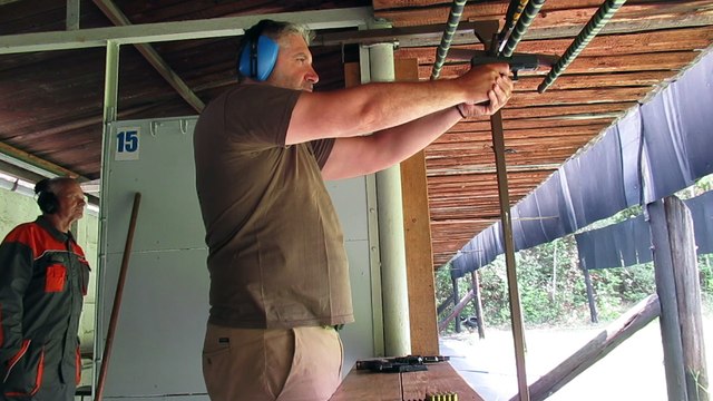 Summer 2025, Czech Republic, Most shooting range, training with Glock 9mm