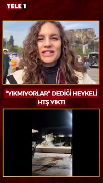 Nevşin Mengü'nün aylar önce 'yıkmıyorlar' dediği heykeli HTŞ yıktı