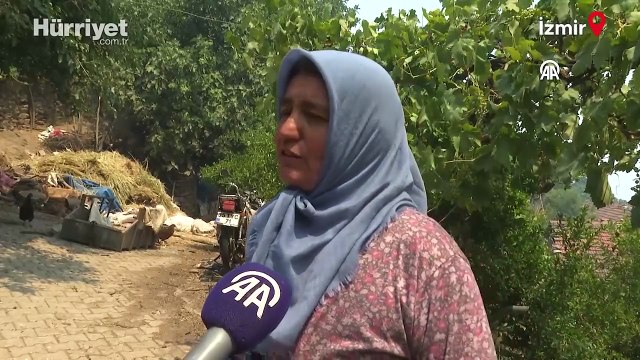 İzmir'in Ödemiş ilçesindeki orman yangınında hem kendi evini hem de komşularının evini korudu!