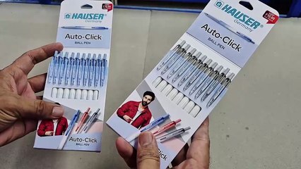 Unboxing & Review: Hauser Auto Click Ball Pen 🖊️ | Best Pen for School & Study Use?