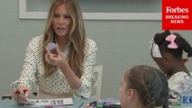 Melania Trump Sets Up Independence Day Crafts With Kids At The Children's National Hospital In D.C.