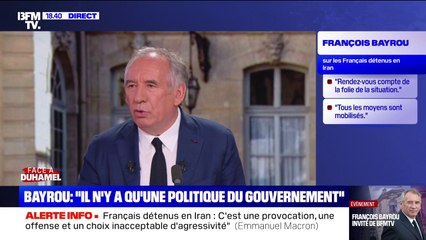 François Bayrou: “J’ai voulu un gouvernement de poids lourds (...) mais il n’y a qu’une politique du gouvernement”