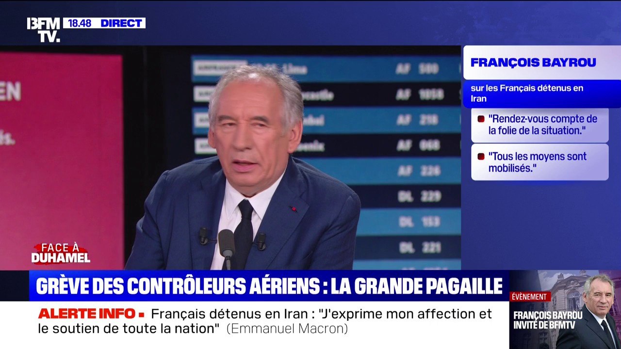 Grève des contrôleurs aériens: François Bayrou dénonce une initiative “choquante (...) qui prend en otage les Français”
