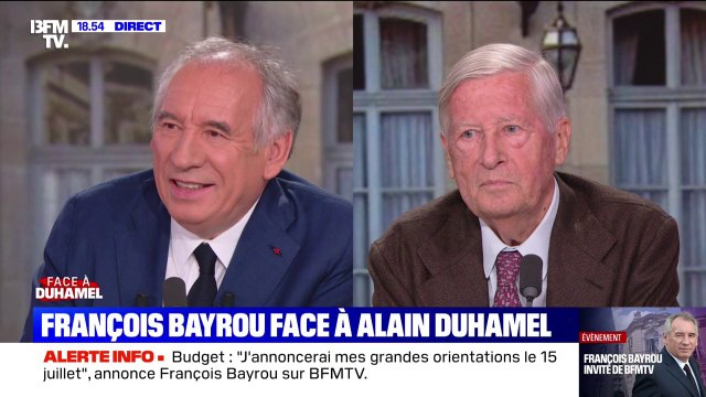 Il n'y a pas beaucoup de grands journalistes en France : François Bayrou rend hommage à Alain Duhamel