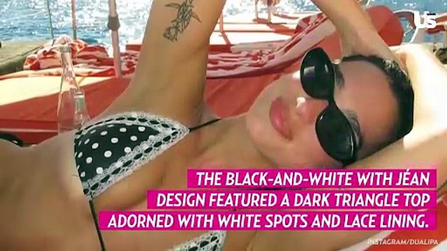 Dua Lipa Rocks Underboob-Baring Bikini With Callum Turner in Italy
