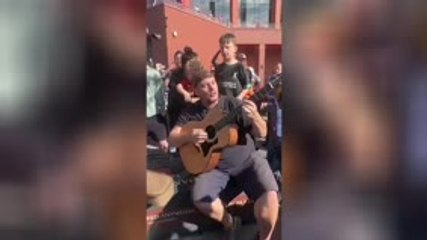Fans serenade Diogo Jota outside Anfield following the forward's death