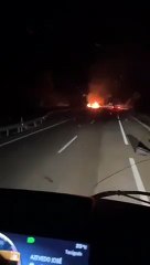 Carro do jogador Diogo Jota em chamas na Espanha