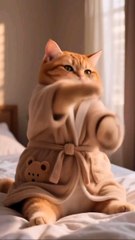 cat's morning routine