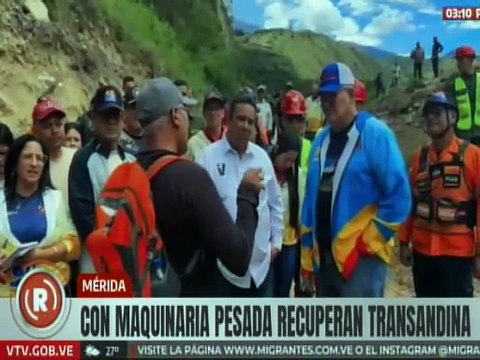 Mérida | Gobierno Nacional continúa trabajos de recuperación de la carretera Transandina