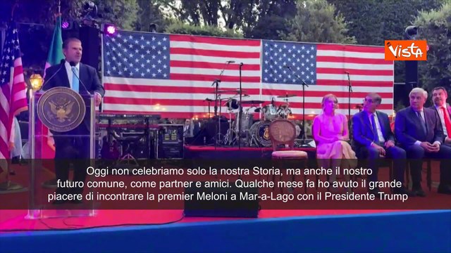 Festa 4 luglio a Villa Taverna con Meloni, Salvini, Tajani, La Russa e Fertitta. Lo speciale