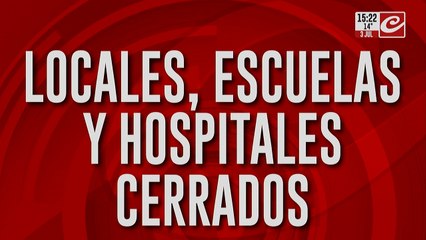 Una ciudad cerrada por el frío: locales, escuelas y hospitales cerrados