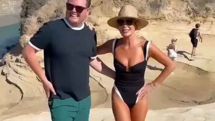 Wideo: Amanda Holden prezentuje świetną formę podczas przerwy w nagraniach serialu z Alanem Carrem