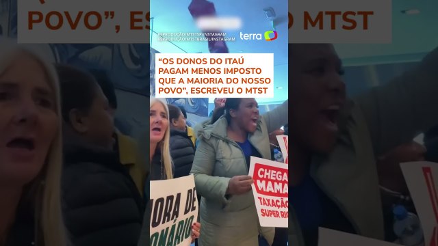 Manifestantes invadem prédio do Itaú por ‘justiça tributária’ e ‘taxação dos super-ricos'