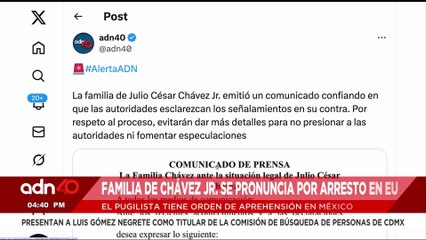 🚨¡Última Hora! familia de Julio César Chávez Jr. se pronuncia por arresto en EE.UU.