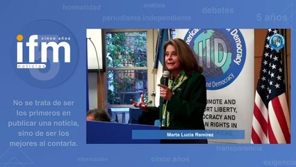Marta Lucía Ramírez, participa en el foro Estado de Derecho y Democracia